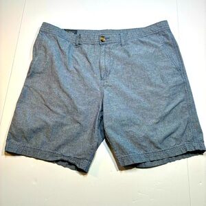 Wallin & Bros Chambray Shorts Mens 40 X 8.5”Blue 100% Cotton Classic Preppy